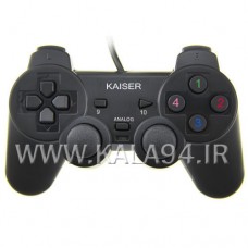 گیم پد KAISER K-502 / تک دسته / شوک دار / اتصال سیمی با درگاه USB / گارانتی تست 1403.12.30